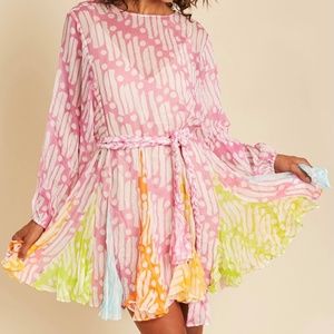 Rhode Ella Dress Batik Chiffon Godet - XL with slip